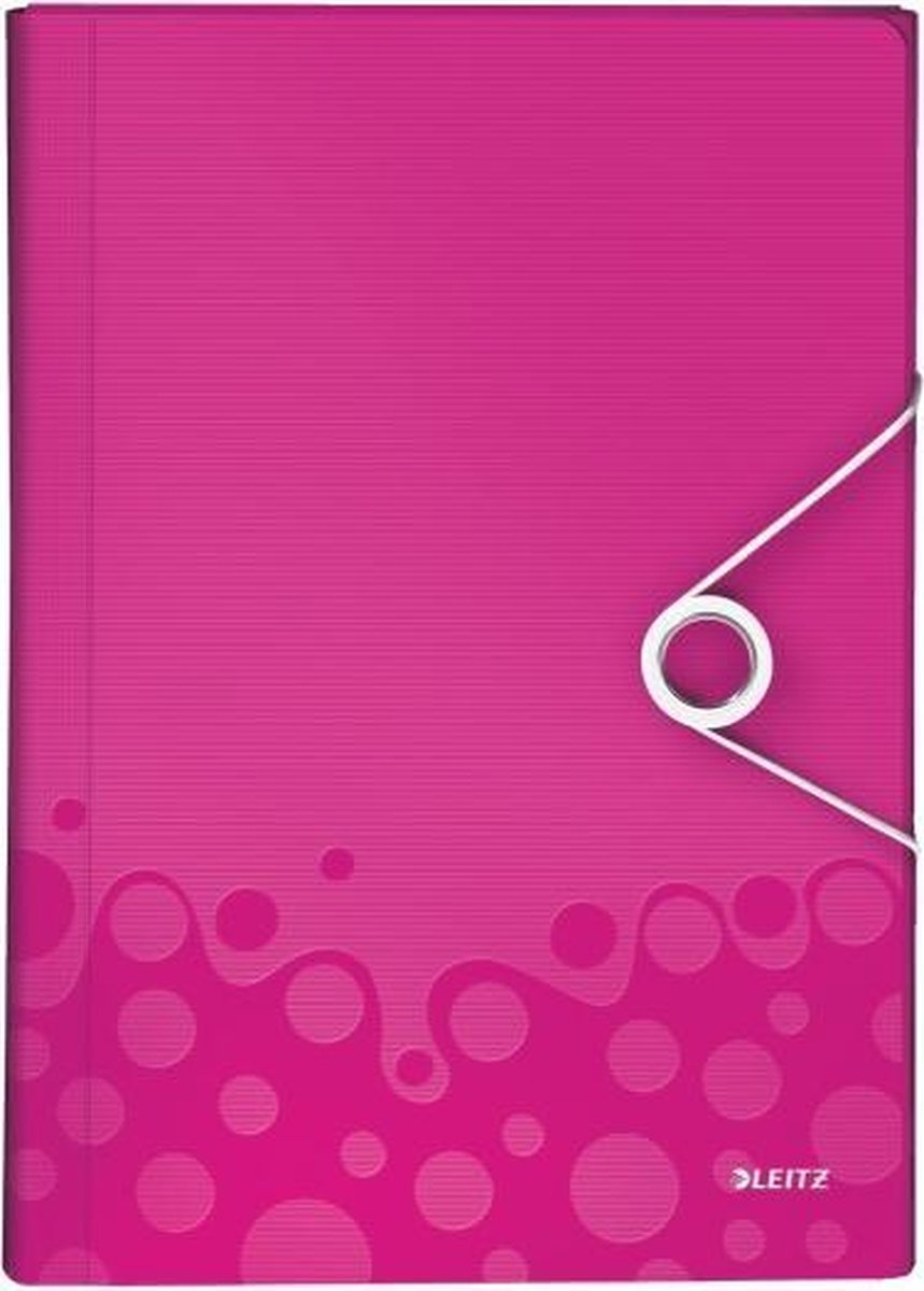 Sorteermap Leitz WOW 6 tabbladen PP roze - 5 stuks
