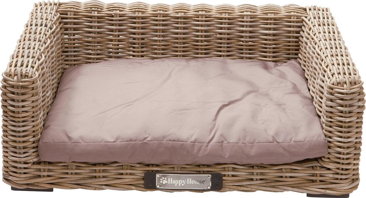 Happy-House Rieten Bank Naturel - XL - 120 x 80 x 30 cm