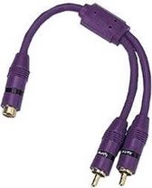 Hama Y Adapter, RCA, socket - 2 plugs, violet