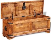Opbergbox Bruin Mango hout 110 x 35 x 40 cm / Opbergkist / opbergbank / opberg box / voorraad box / voorraad kist