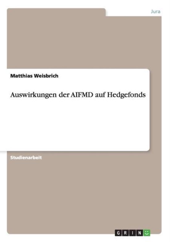 Auswirkungen der AIFMD auf Hedgefonds - cover