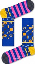 Happy Socks Mix Max Sokken - Roze/Blauw/Geel - Maat 41-46