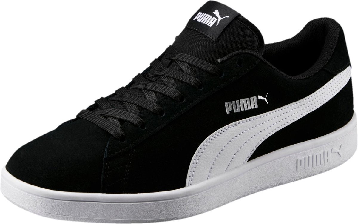 PUMA Smash v2 Sneakers Unisex - PUMA Black-PUMA White-PUMA Silver - Maat 45  | bol.com
