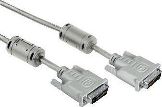 Hama Câble de connexion DVI Prise DVI Dual Link - Prise DVI, 1,8 m Câble DVI 1,8 m Gris