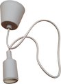 LED lamp DIY - Pendel hanglamp - Strijkijzer snoer - E27 Siliconen fitting - Plafondlamp - Grijs