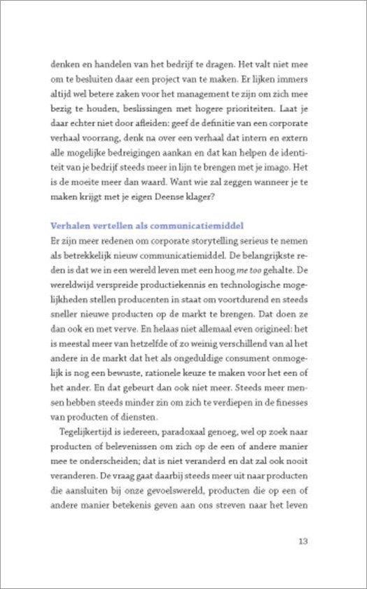Marketing en sales update - Corporate storytelling