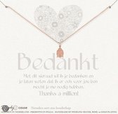 Simply Because Bedankt! Armband (roségoud, bedel buddha) 18-20 cm