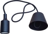 LED lamp DIY - Pendel hanglamp - Strijkijzer snoer - E27 Siliconen fitting - Plafondlamp - Zwart