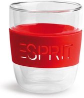 Esprit Home - Dubbelwandig Theeglas met Siliconen Ring - Rood