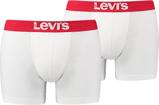 Levis - 2-pack Basic Boxershorts Wit - M | bol.com