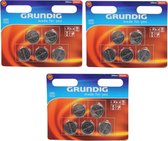3 kaarten Grundig Lithium CR2430 knoopcel (15 Batterijen)