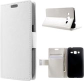 Magnetic Wallet hoesje Samsung Core Prime SM-G360 wit