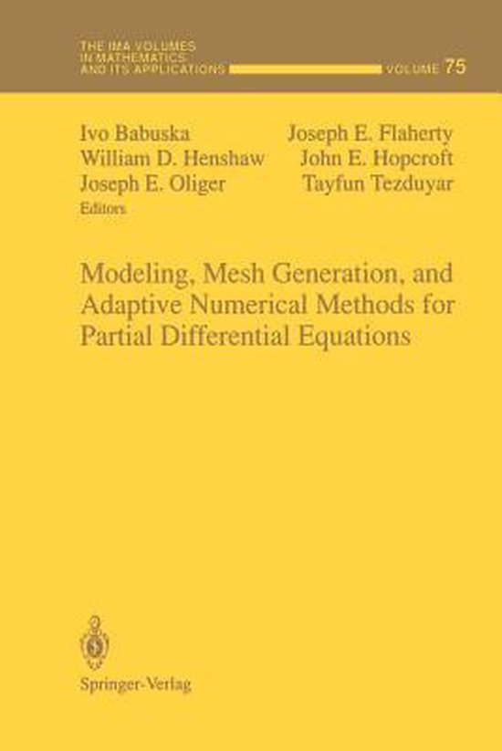 Modeling, Mesh Generation, and Adaptive Numerical Methods for Partial ...