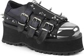 Demonia Plateau sneakers -40 Shoes- GRAVEDIGGER-03 US 8 Zwart