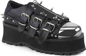 DemoniaCult - GRAVEDIGGER-03 Plateau sneakers - US 8 - 40 Shoes - Zwart