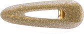 Haarspeld Gouden Glitter - Haarclip Gouden Glitter Schuifspeldje Ovaal - Haaraccessoire