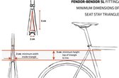 Achterspatbord fendor bendor 3 rood sl - ROOD