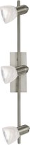 EGLO Ares 1 Plafondspots - 3 Lichts - Nikkel-Mat - Wit