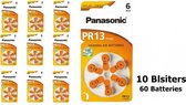 Panasonic 13 / PR13 / PR48 Gehoorapparaat batterijen - 10 Blisters (60 batterijen) -
