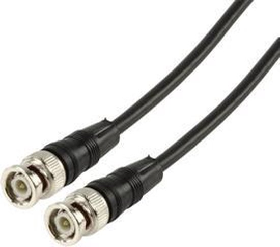 Coax kabel met BNC plug naar BNC plug 50 Ohm 2,00 m zwart | bol.com
