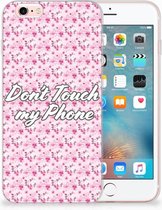 Geschikt voor iPhone 6s Siliconen cover Flowers Pink DTMP