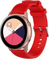 Siliconen Horloge Band Geschikt Voor Samsung Galaxy Watch Active / 42mm Smartwatch - Armband Polsband / Strap / Sportband - Small - Rood