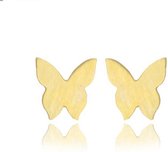 Joboly Vlinder butterfly trendy oorbellen - Dames - Goudkleurig