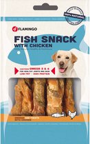 Flamingo Hondensnack Kabeljauwhuid en Kip Twist Gerookt 85 gr - 85 gr
