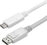 StarTech.com USB C naar DisplayPort kabel - 3m - wit - 4K 60Hz - Thunderbolt 3 compatibel - USB C kabel - USB C video adapter - Externe video-adapter - STM32F072CBU6 - USB-C - DisplayPort - w