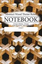 Abstract Wood Theme Ruled Notebook