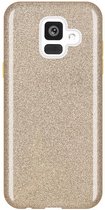 Samsung Galaxy A6 2018 Hoesje - Glitter Back Cover - Goud