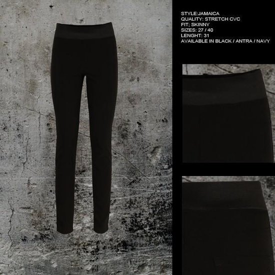 Jegging Dames Zwart Glans-99A - Outfit-s.nl