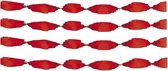 4x Crepe papier slingers 6 meter rood - feestslingers