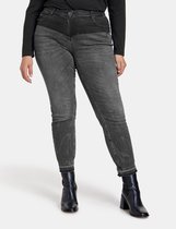 SAMOON Dames Betty Jeans met used look Grey Denim-48
