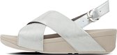 FitFlop Lulu Cross Back Strap Sandals Shimmer Print ZILVER - Maat 39