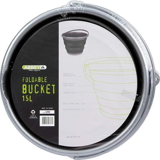 Abbey Camp Emmer Opvouwbaar - 15 Liter - Grijs/Antraciet van Abbey Camp — afbeelding 5