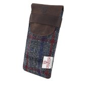 The British Bags Compant Bril Etui flip Over Finsbay, Harris Tweed Leer