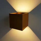 DEKUBO Goud Kubus Up & Down led lamp  - Buitenlamp - LED Buitenverlichting - Warmlicht