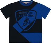 T-shirt Automobili Lamborghini blauw/zwart - maat 13-14Y(158/164)