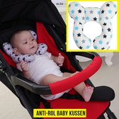 Allernieuwste Auto Anti-Rollover Baby Kussen - Correctie Anti-Excentrieke Hoofdkussen - Baby Hoofd Positionering Kussen Kids - Katoen - 25.5 x 23 cm