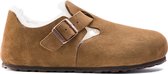 Birkenstock London Cognac Regular Lamswol Maat 37