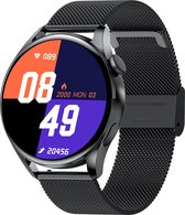 Belesy® WEAR 3 - Smartwatch Heren – Smartwatch Dames - Horloge – Stappenteller – Calorieën - Hartslag – Sporten - Splitscreen - Kleurenscherm - Full Touch - Bluetooth Bellen – Staa