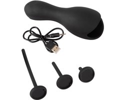 Vibrerende Masturbator met 3 Dilators - Eikel Vibrator - 10 Standen - Oplaadbaar - Zacht Siliconen - Vibrator voor Mannen