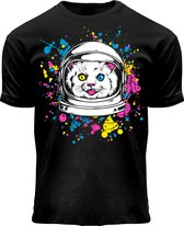 Fox Originals Neon met Blacklight Astro Kitty Essentials Kinder T-shirt Maat 140