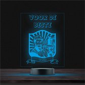 Led Lamp Met Gravering - RGB 7 Kleuren - Voor De Beste Boer