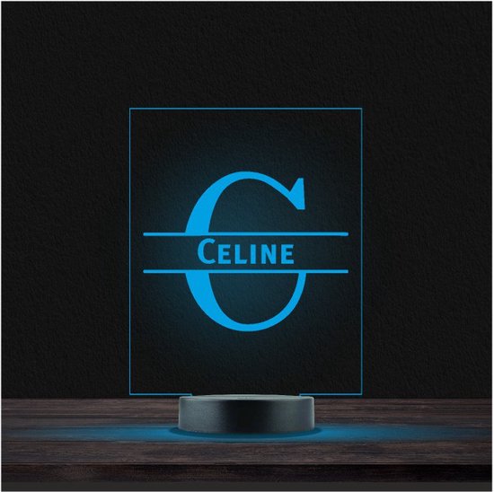 Led Lamp Met Naam - RGB 7 Kleuren - Celine