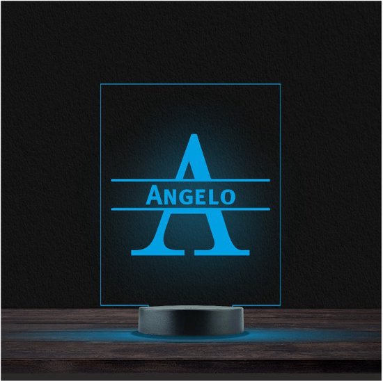 Led Lamp Met Naam - RGB 7 Kleuren - Angelo