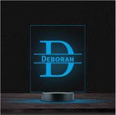 Led Lamp Met Naam - RGB 7 Kleuren - Deborah