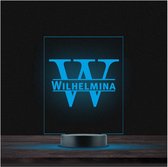 Led Lamp Met Naam - RGB 7 Kleuren - Wilhelmina