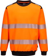 Portwest PW379 - PW3 Hi-Vis Sweatshirt met ronde hals Oranje/zwart Maat : S